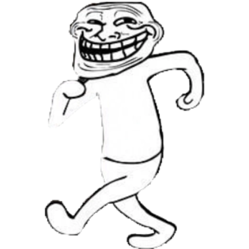 Troll Face all the way sticker 1