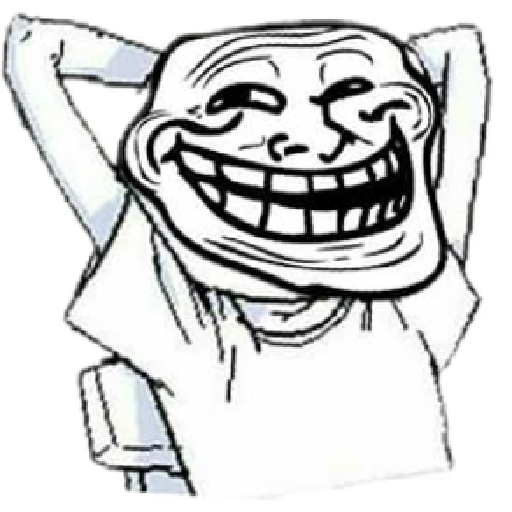 Troll Face all the way sticker 6