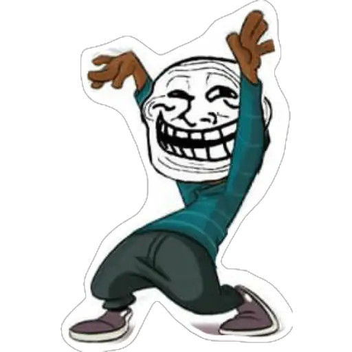 Troll Face all the way sticker 8